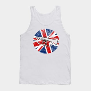 Flugelhorn UK Flag Britain Hornist British Musician Tank Top